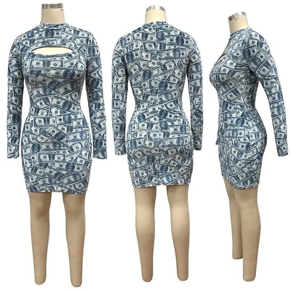 Mini Money dress with gloves